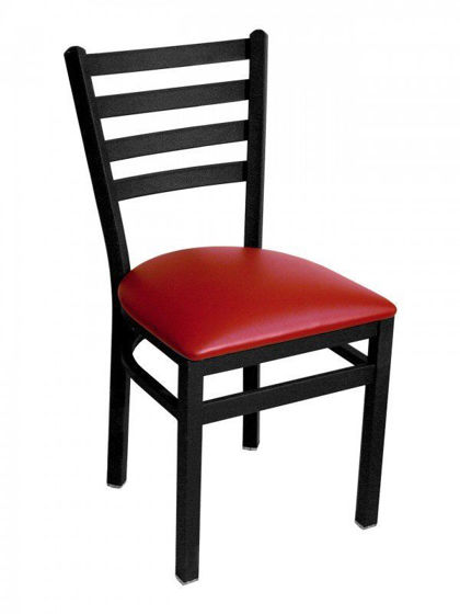 Picture of MET-05S BLACK florida seating metal dining restaurant chair with upholstery