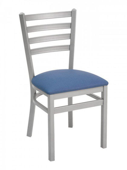 Picture of MET-05S SILVER florida seating metal dining restaurant chair with upholstery