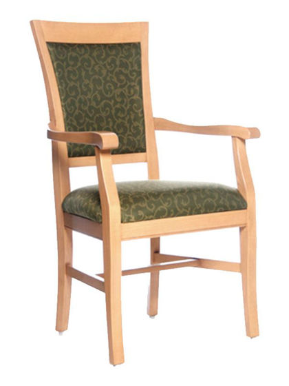 Picture of HC-999A florida seating wood dining restaurant chair with upholstery