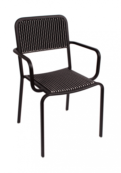 Picture of DV353BWBL Rio Stacking Alum Arm Chair