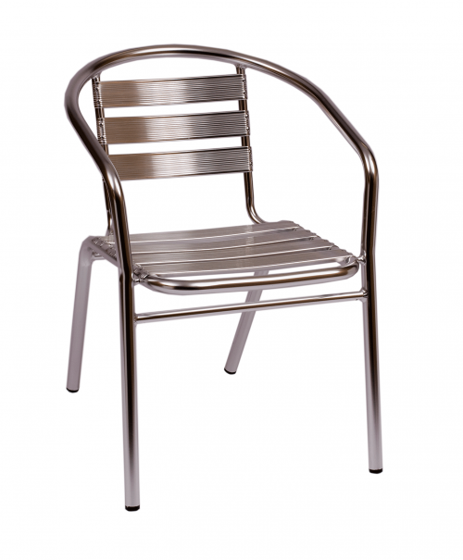 Picture of MS0021 Parma Aluminum Stacking Arm Chair