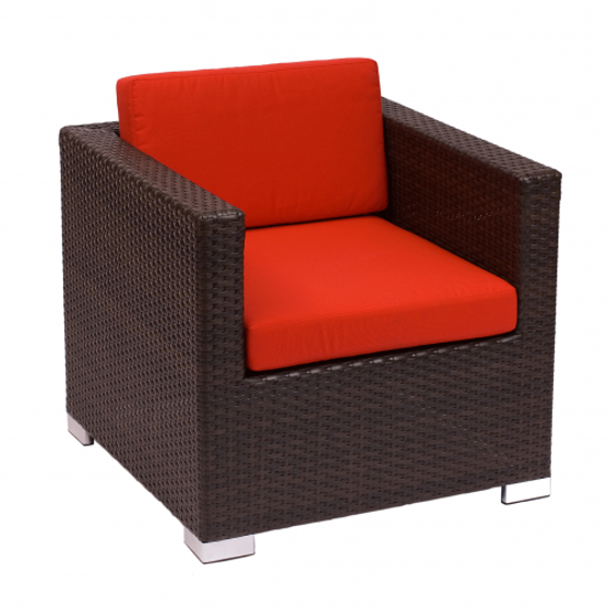 Picture of PH5102JV Aruba 1-Seat With Arms Sofa Java Wicker