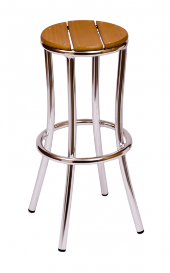 Picture of MS607STKBL Norden Backlesss Barstool Synthetic Teak
