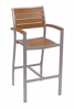 Picture of PH101BTKSV Largo Arm Barstool Synthetic Teak 