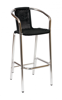 Picture of MS51BTN Madrid Arm Barstool  Wicker Anodized Aluminum