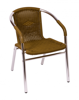 Picture of MS21CTN Madrid Arm Chair Wicker Anodized Aluminum