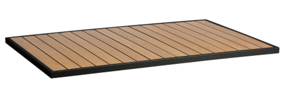 Picture of PH2432TKSVU Longport Rectangle Synthetic Teak Top - Umbrella Hole Optional