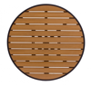 Picture of PH24RTKSVU Longport Round Synthetic Teak Top - Umbrella Hole Optional