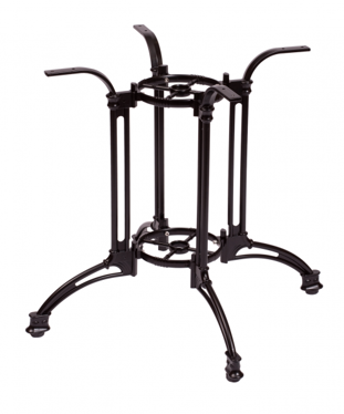 Picture of PHTB502 Boca 33" and Trestle Aluminum Table Base Black Powder Coat 