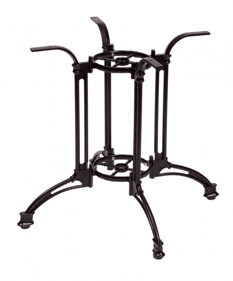 Picture of PHTB502 Boca 33" and Trestle Aluminum Table Base Black Powder Coat 