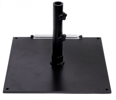Picture of UB75SQBL 75 pound umbrella base, 24" square black steel base.  For stand-alone umbrellas.