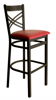 Picture of 2130BBLV-SB Akrin Cross Back Barstool Vinyl Seat