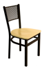 Picture of 2161CBLV-SB Polk Chair Perforated Back Vinyl Seat