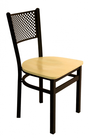 Picture of 2161CBLV-SB Polk Chair Perforated Back Vinyl Seat