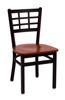 Picture of 2163CBLW-SB Marietta Chair Window Pane Wood Seat
