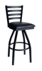 Picture of 2160SBLV-SB LLima Swivel Ladder Back Barstool Vinyl Seat