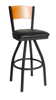 Picture of 2150SBLV-CHSB Dale Barstool Wood Back Vinyl Seat