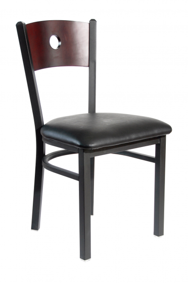 Picture of 2152CBLV-CHSB Darby Circle Back Chair Vinyl Seat