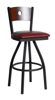 Picture of 2151SBLV-CHSB Espy Swivel Barstool Slot Back Vinyl Seat