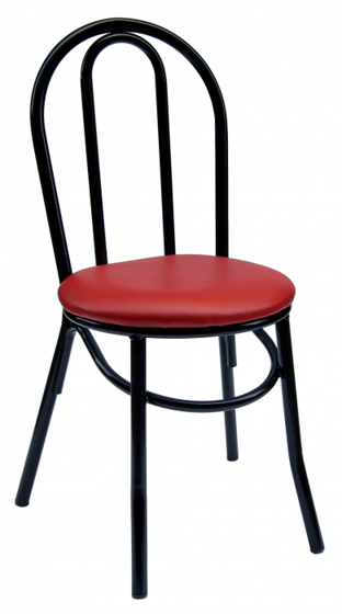 Picture of 101AICBL-BL Lorane Ice-Cream Chair - Gloss Black -  Vinyl Seat