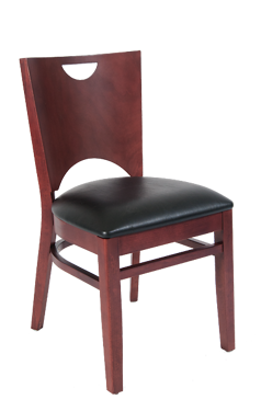 Picture of ERP-B1097 Beech Wood Chair with Black Vinyl Seat