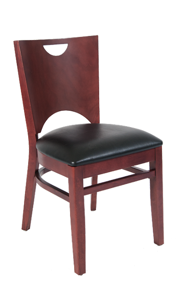 Picture of ERP-B1097 Beech Wood Chair with Black Vinyl Seat