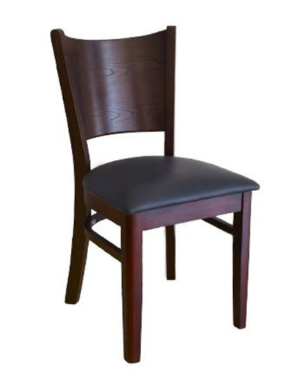 Picture of ERP-B1081 Beechwood Curve Plain Back Chair