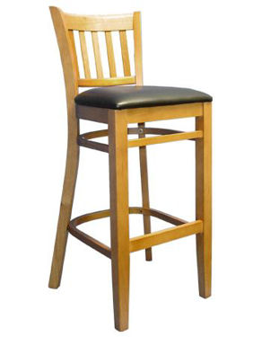 Picture of ERP-B1092-BS Beechwood Vertical Slat Side Barstool