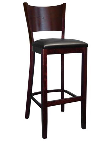 Picture of ERP-B1081-BS Beechwood Curve Plain Back Barstool