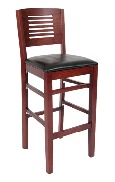 Picture of ERP-B1095-BS Beechwood Multi Slat Series Back Restaurant Barstool