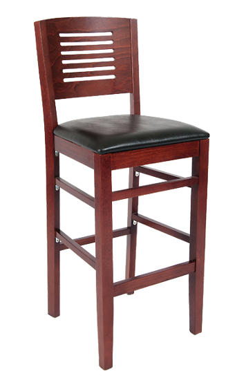 Picture of ERP-B1095-BS Beechwood Multi Slat Series Back Restaurant Barstool