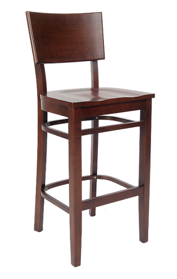 Picture of ERP-B1098-BS Beechwood Barstool with Wooden Seat in DM