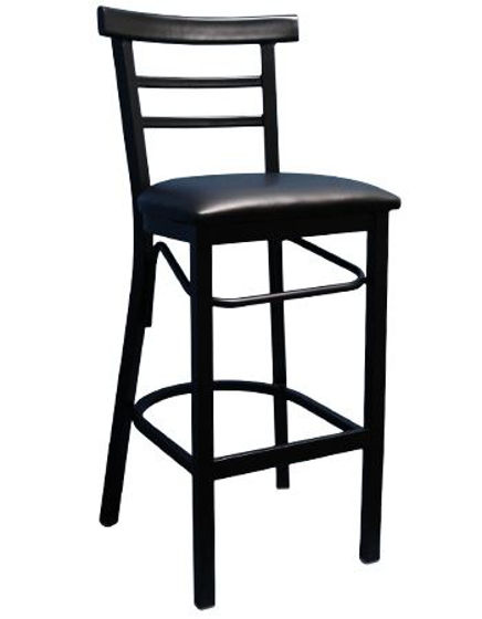 Picture of ERP-130-BS Rounded Ladder Back Metal Barstool