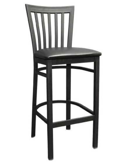 Picture of ERP-134-BS Elongated Vertical Back Metal Barstool