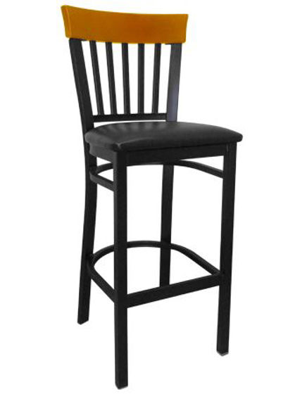 Picture of ERP-139-BS Vertical Slat Back Metal Barstool