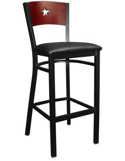 Picture of ERP-160-BS Star Back Metal Barstool