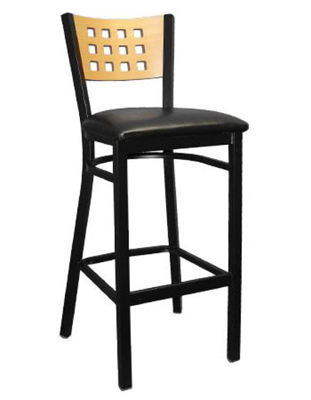 Picture of ERP-171-BS Lattice Back Metal Barstool