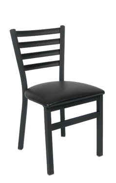 Picture of ERP-128 Black Ladder Back Metal Chair