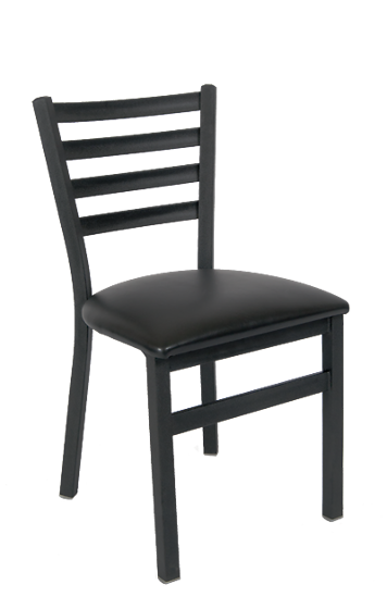 Picture of ERP-128 Black Ladder Back Metal Chair