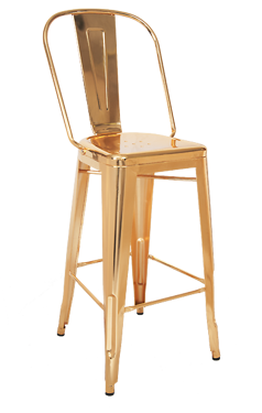 Picture of ERP-223-BS Steel Bar Stool in Gold Finish