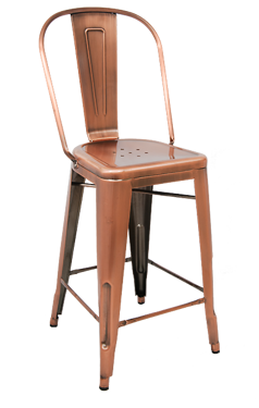 Picture of ERP-225-BS Steel Bar Stool in Brass Finish