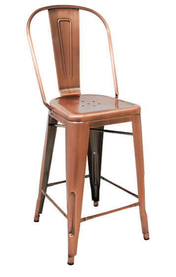 Picture of ERP-225-BS Steel Bar Stool in Brass Finish