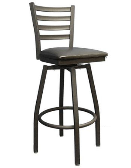 Picture of ERP-135-BSS Swivel Ladder Back Metal Barstool