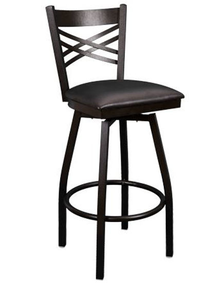 Picture of ERP-136-BSS Swivel X Back Metal Barstool