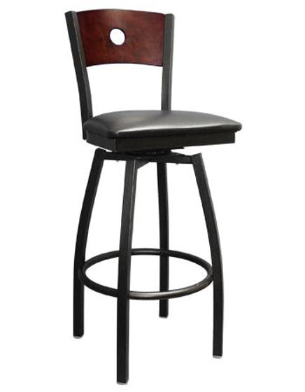 Picture of ERP-163-BSS Swivel Circled Back Metal Barstool