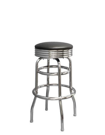 Picture of ERP-200-1 Swivel Chrome Retro Barstool