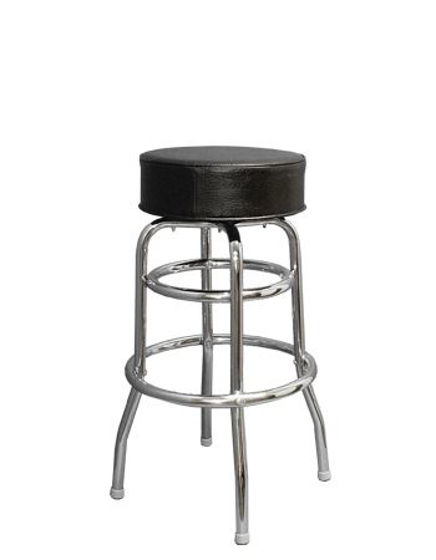 Picture of ERP-200-2 Swivel Chrome Vinyl Barstool