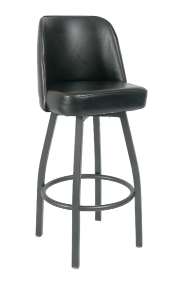 Picture of ERP-200-7 Swivel Barstool with black finish base