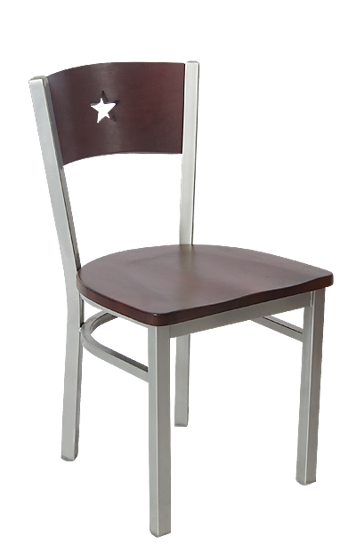 Picture of ERP-180 Grey Finish Star Back Metal Chair