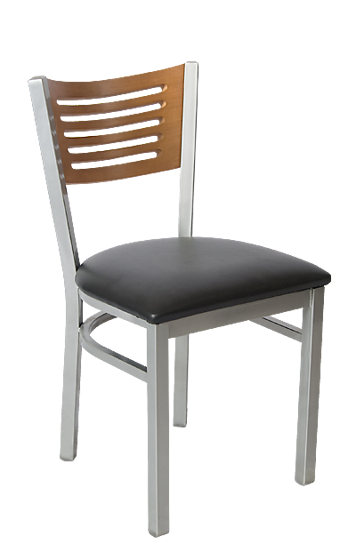 Picture of ERP-182 Grey Finish 5 Slats Metal Chair